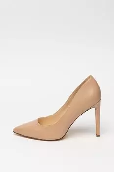Кожаные туфли Татьяна на каблуке-шпильке Nine West, бежевый