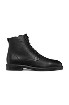 Кожаные туфли U TIBERIO Geox, черный