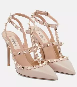 Кожаные туфли Valentino Garavani Rockstud Valentino Garavani, розовый