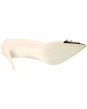 Кожаные туфли Valentino Rockstud Alcove 90, бежевый