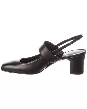 Кожаные туфли Valentino VLogo Signature 60 с пяткой на пятке, черный