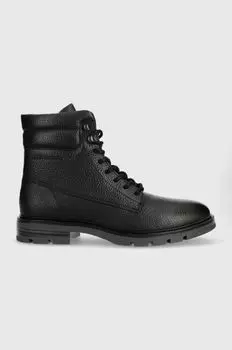 Кожаные туфли WARM PADDED HILFIGER LTH BOOT Tommy Hilfiger, черный