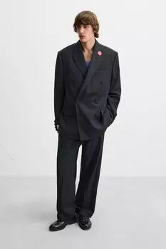 Кожаные туфли x гарри ламберт ZARA, черный