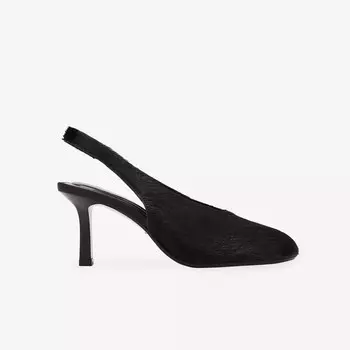 Кожаные туфли Zara by Carlyne Slingback, черный