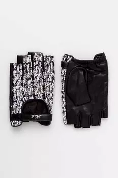Кожаные варежки Karl Lagerfeld, черный