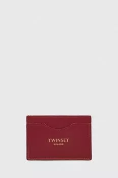 Кожаные визитницы Twinset, бордовый