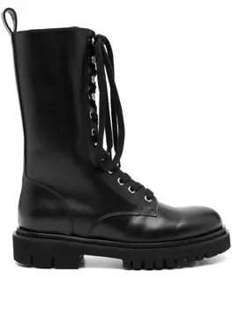 Кожаные военные ботинки Anna F Anna F., черный