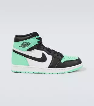 Кожаные высокие кеды Air Jordan 1 Nike, мультиколор
