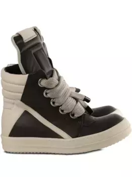 Кожаные высокие кеды Rick Owens DRKSHDW, черный