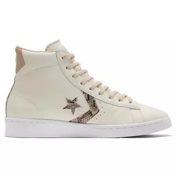 Кожаные высокие кроссовки Converse Pro со змеиной кожей