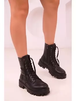 Кожаные женские ботинки на молнии Soho Exclusive, черный