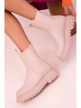 Кожаные женские ботинки на толстой подошве Soho Exclusive