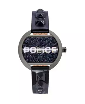 Кожаные женские кварцевые часы Police, черный