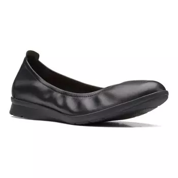 Кожаные женские туфли Clarks Jenette Ease на плоской подошве, черный