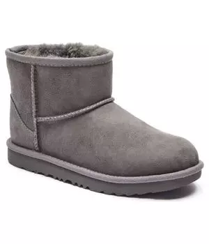 Кожаные зимние ботинки детские классические мини ii Ugg, серый