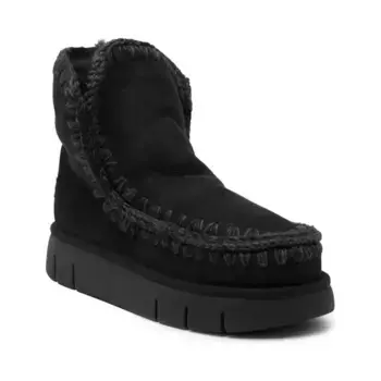 Кожаные зимние ботинки Mou, черный