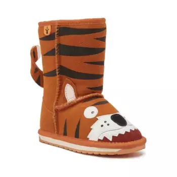 Кожаные зимние ботинки с изображением тигра Emu Australia, оранжевый