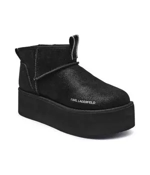 Кожаные зимние ботинки термо Karl Lagerfeld, черный