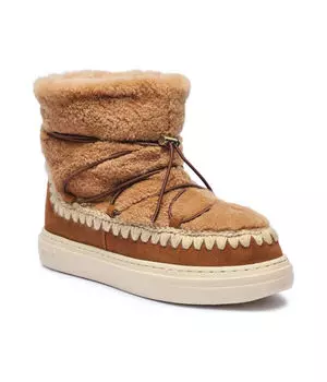 Кожаные зимние сапоги Eskimo Mou, коричневый