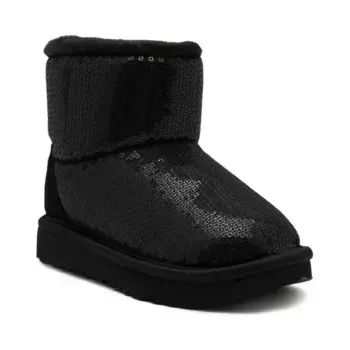 Кожаные зимние сапоги t классический мини-зеркальный шар Ugg, черный