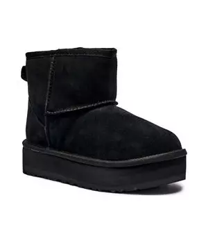 Кожаные зимние сапоги Ugg, черный