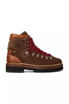 Кожаные зимние туфли Alpine Boot Polo Ralph Lauren, коричневый