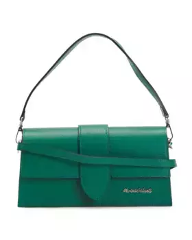 Кожаный багет с клапаном через плечо Made In Italy Marina Galanti, зеленый