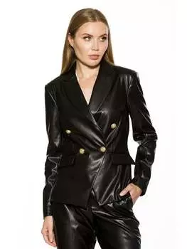 Кожаный блейзер ALEXIA ADMOR, черный