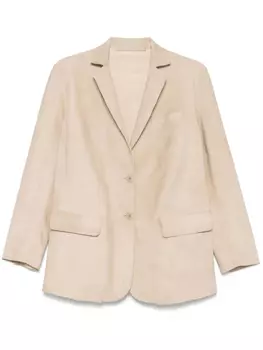 Кожаный блейзер Salvatore Santoro, нейтральный