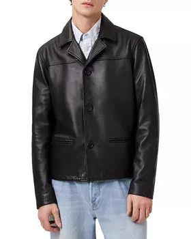 Кожаный блейзер Watts ALLSAINTS, черный