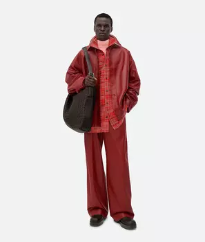 Кожаный блузон большого размера Bottega Veneta