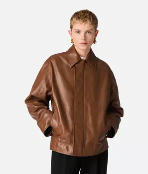 Кожаный блузон Bottega Veneta