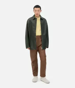 Кожаный блузон Bottega Veneta