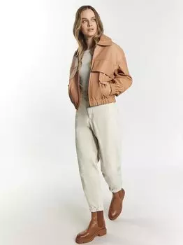 Кожаный блузон Dreimaster, коричневый