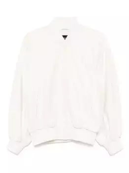 Кожаный бомбер Downtown Cynthia Rowley, нейтральный