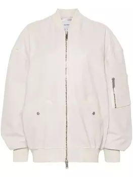 Кожаный бомбер Halfboy, бежевый