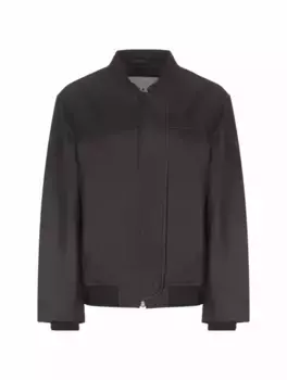 Кожаный бомбер Remain, черный