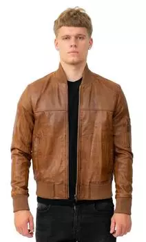 Кожаный бомбер Retro MA-1-Арлингтон Infinity Leather, коричневый