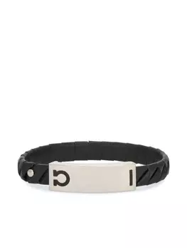 Кожаный браслет Ганчини Ferragamo, черный