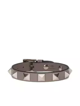 Кожаный браслет Rockstud VALENTINO GARAVANI, коричневый