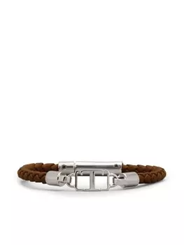 Кожаный браслет с логотипом Tod's, коричневый