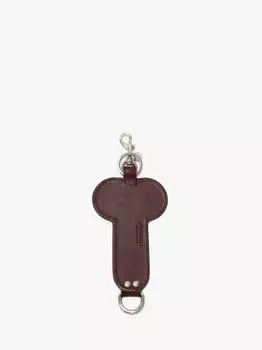 Кожаный брелок JW Anderson, бургундия