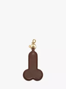Кожаный брелок JW Anderson, коричневый