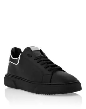 КОЖАНЫЙ БРОНЕР BIG BANG Skull Philipp Plein, черный
