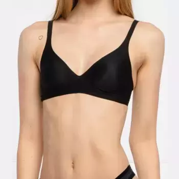 Кожаный бюстгальтер Wolford, черный