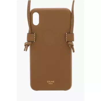 Кожаный чехол для iPhone Xs Max Celine, Brown