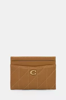 Кожаный чехол для карт Essential Card Case Coach, бежевый