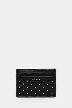 Кожаный чехол для карт Guess, черный