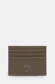 Кожаный чехол для карт Guess, коричневый