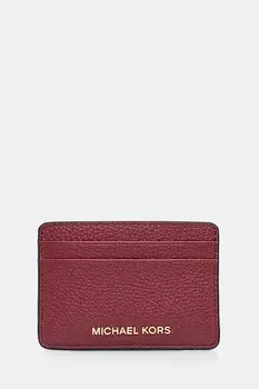 Кожаный чехол для карт Michael Michael Kors, бордовый